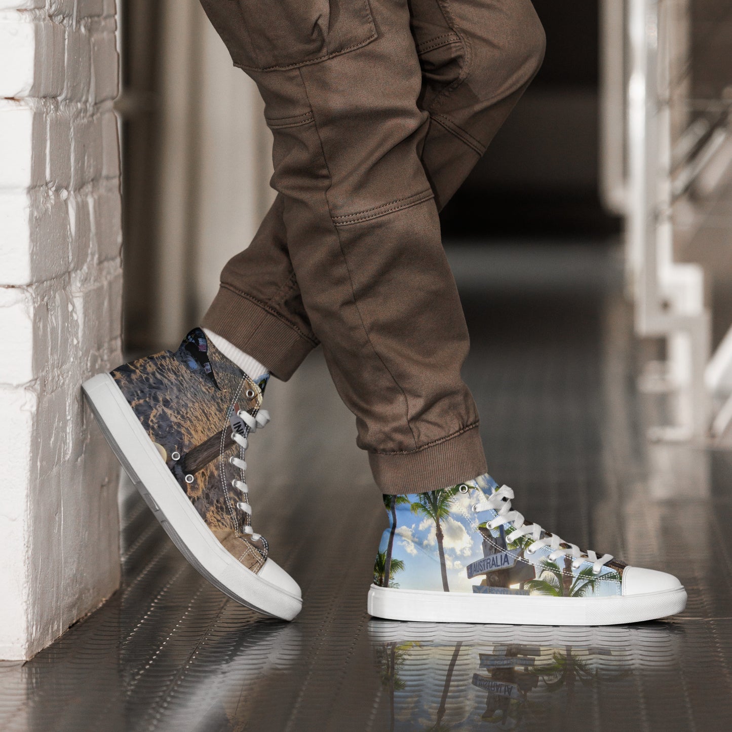 Colorful high top canvas shoes Free Shipping Worldwide