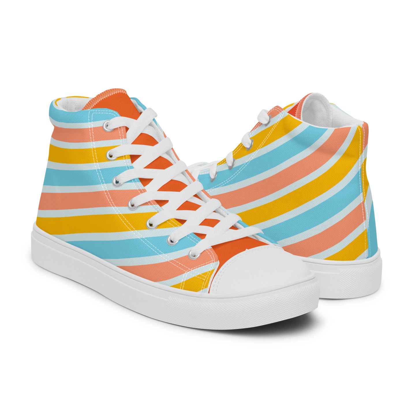 Colorful high top canvas shoes - Free Shipping Worldwide