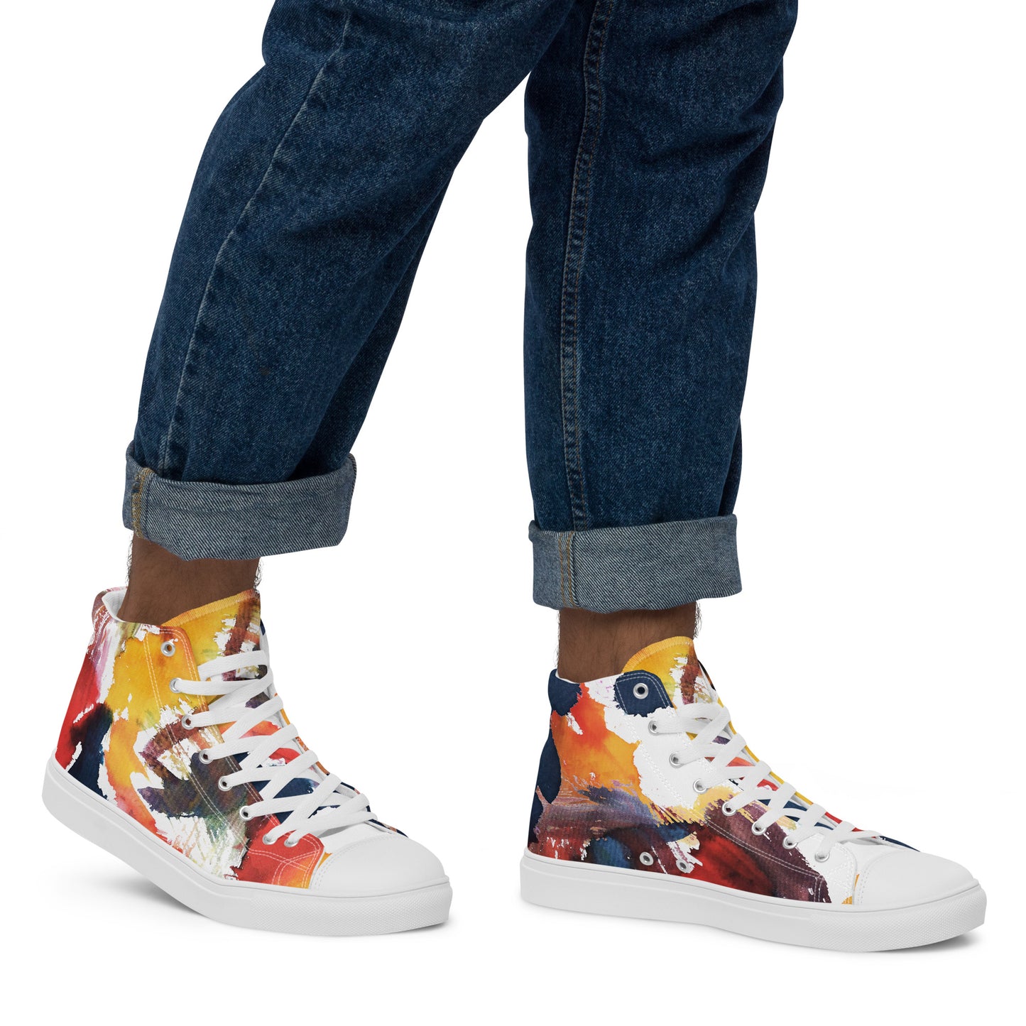 Colorful high top canvas shoes - Free Shipping Worldwide