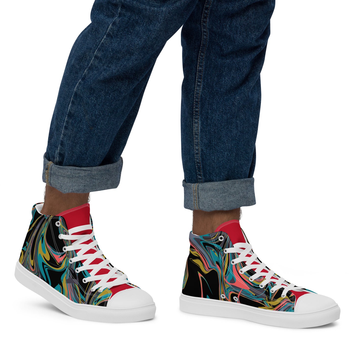 Colorful high top canvas shoes - Free Shipping Worldwide