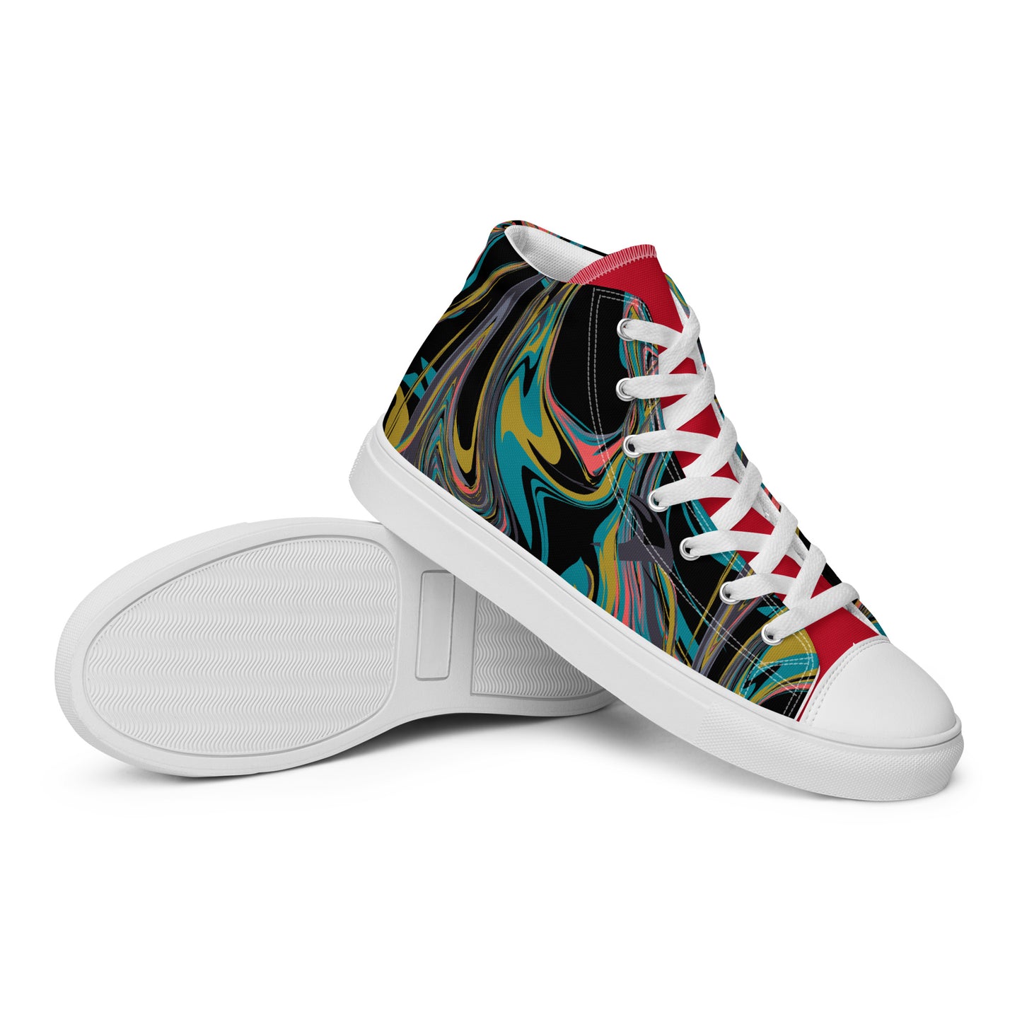 Colorful high top canvas shoes - Free Shipping Worldwide