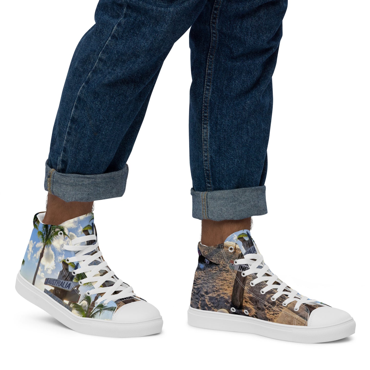 Colorful high top canvas shoes Free Shipping Worldwide