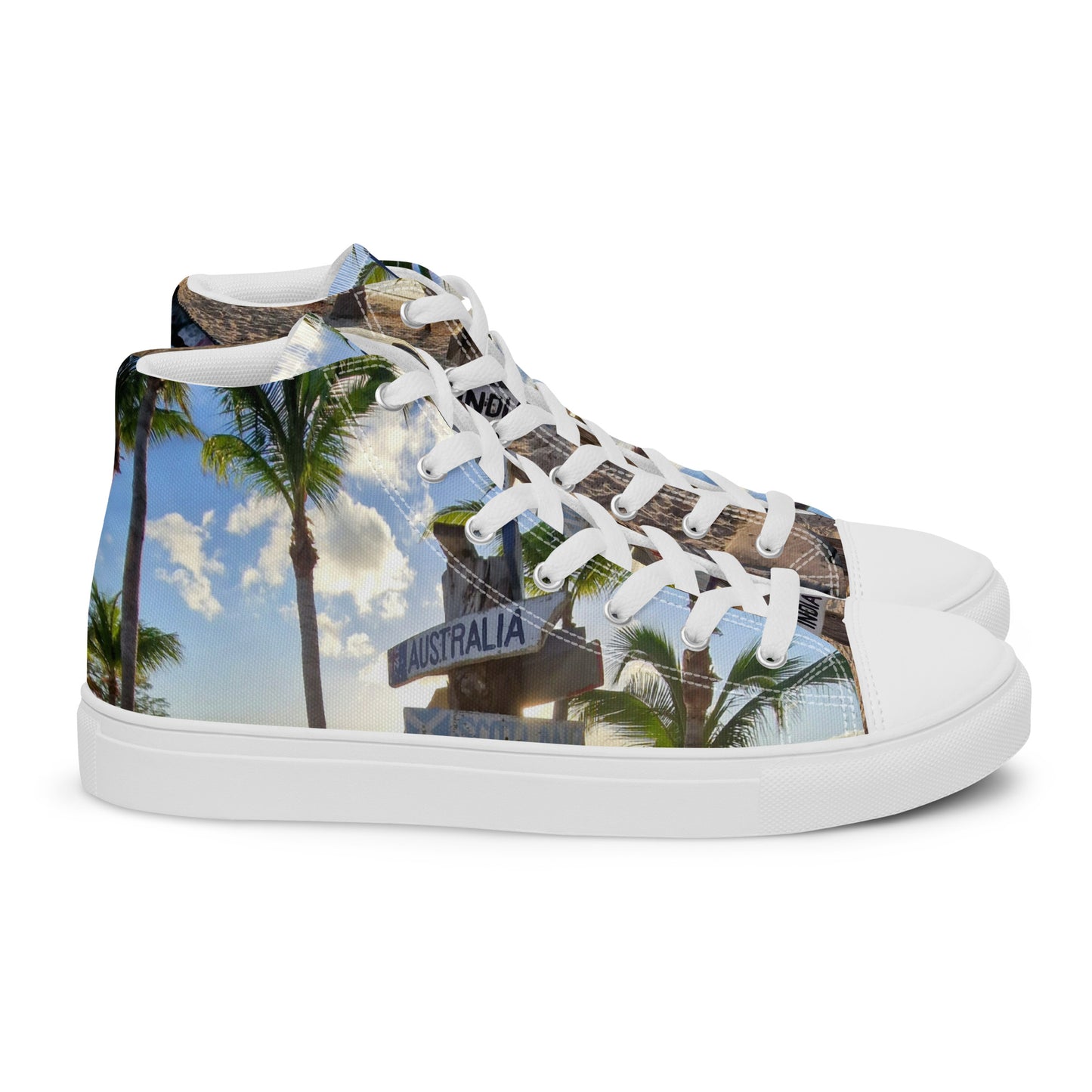 Colorful high top canvas shoes Free Shipping Worldwide