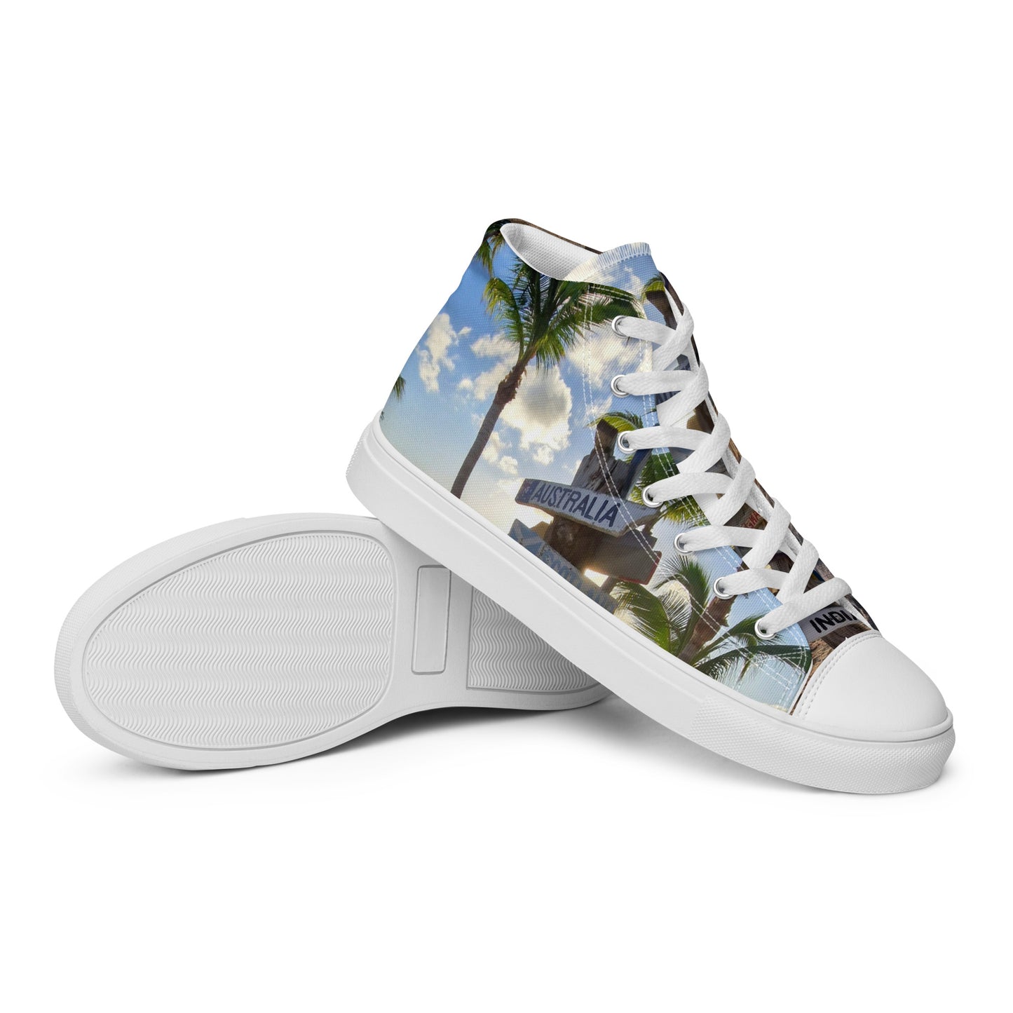 Colorful high top canvas shoes Free Shipping Worldwide