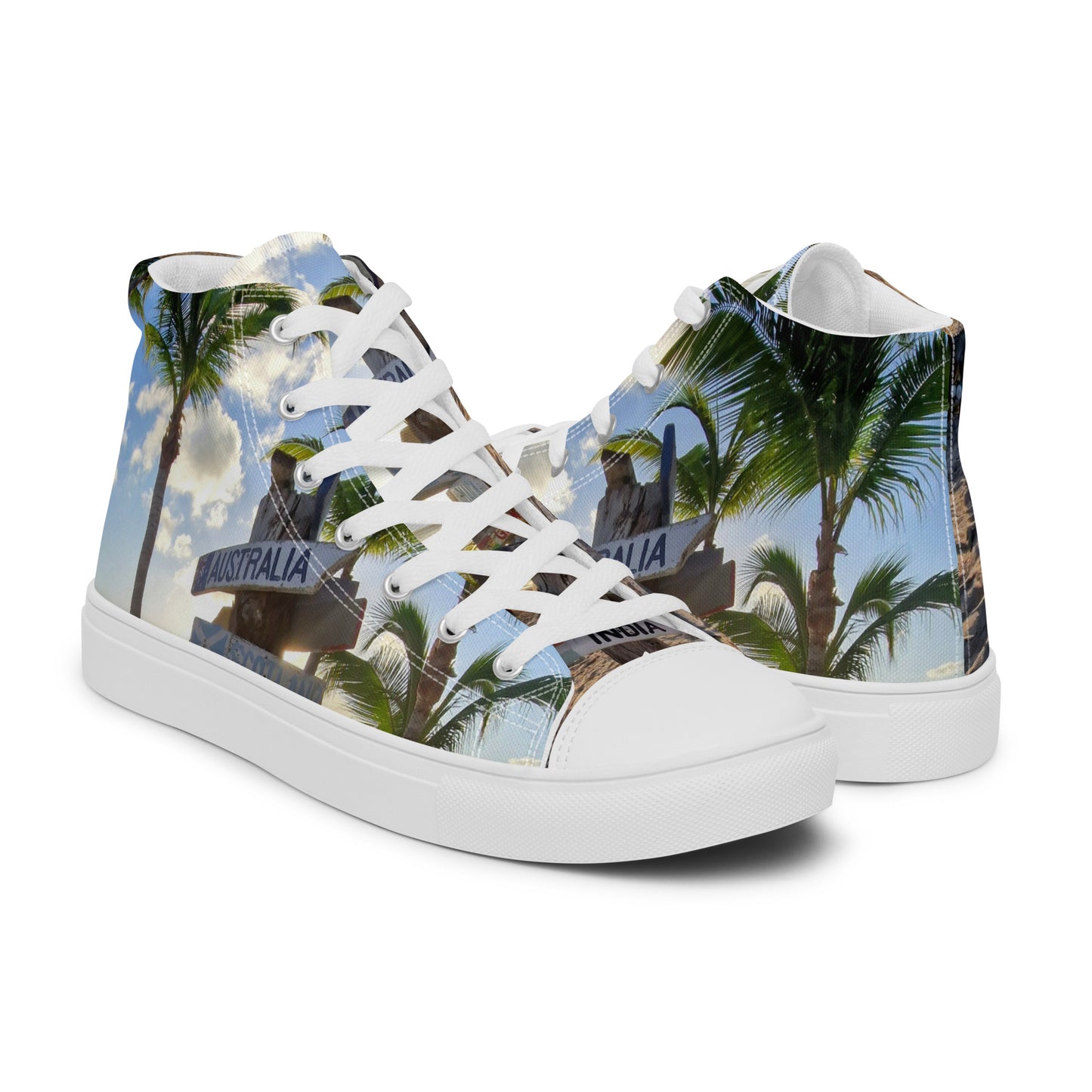 Colorful high top canvas shoes Free Shipping Worldwide
