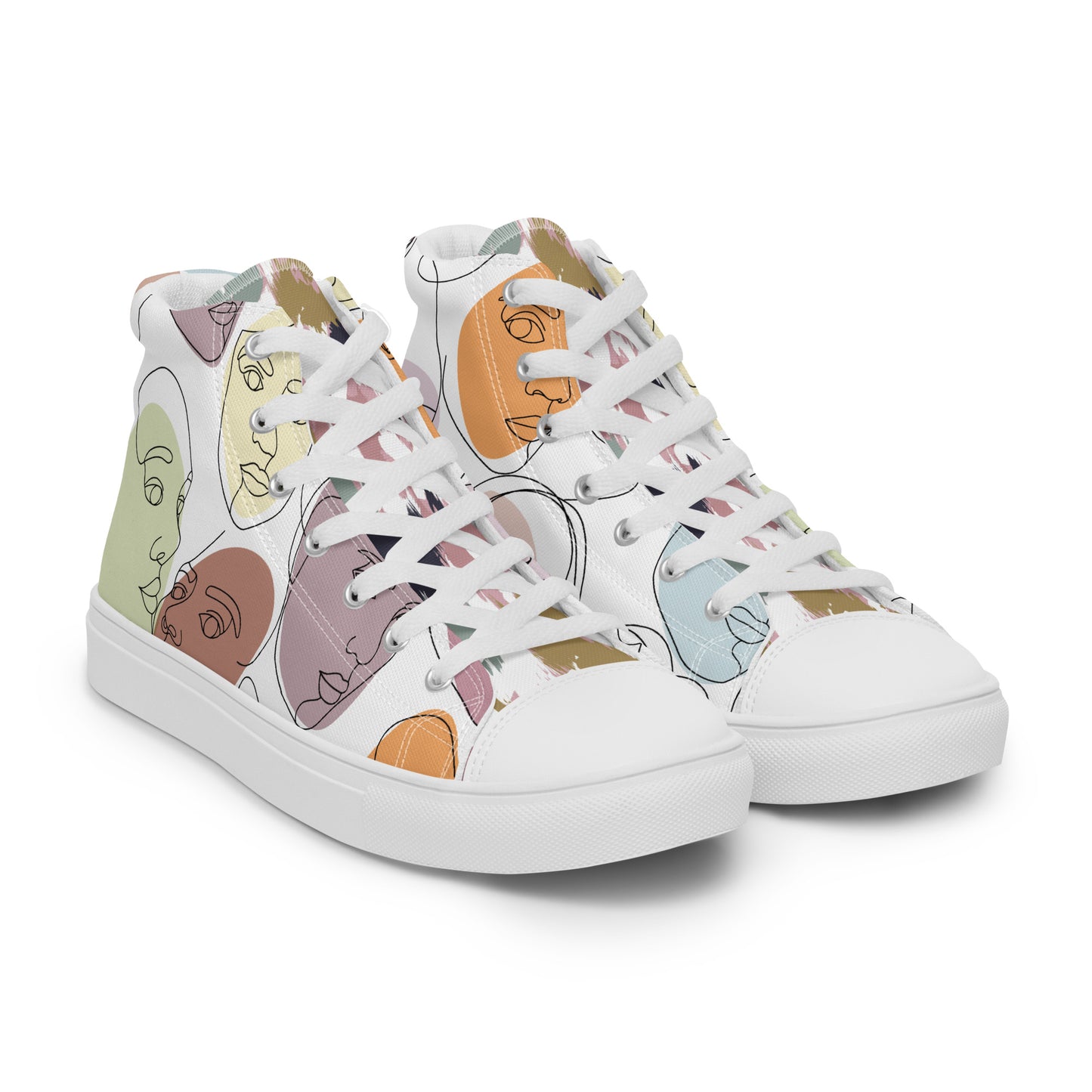 Colorful high top canvas shoes - Free Shipping Worldwide