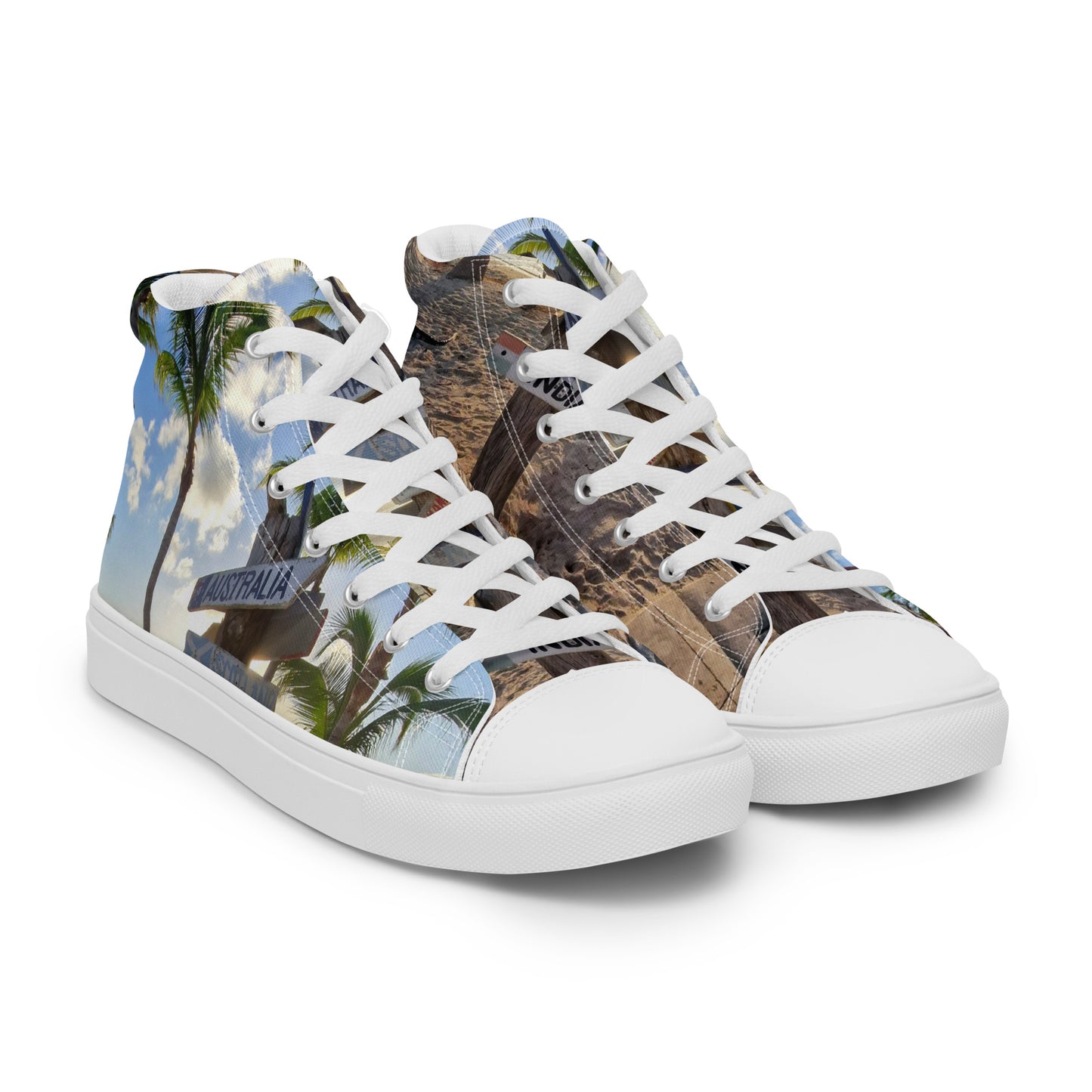Colorful high top canvas shoes Free Shipping Worldwide