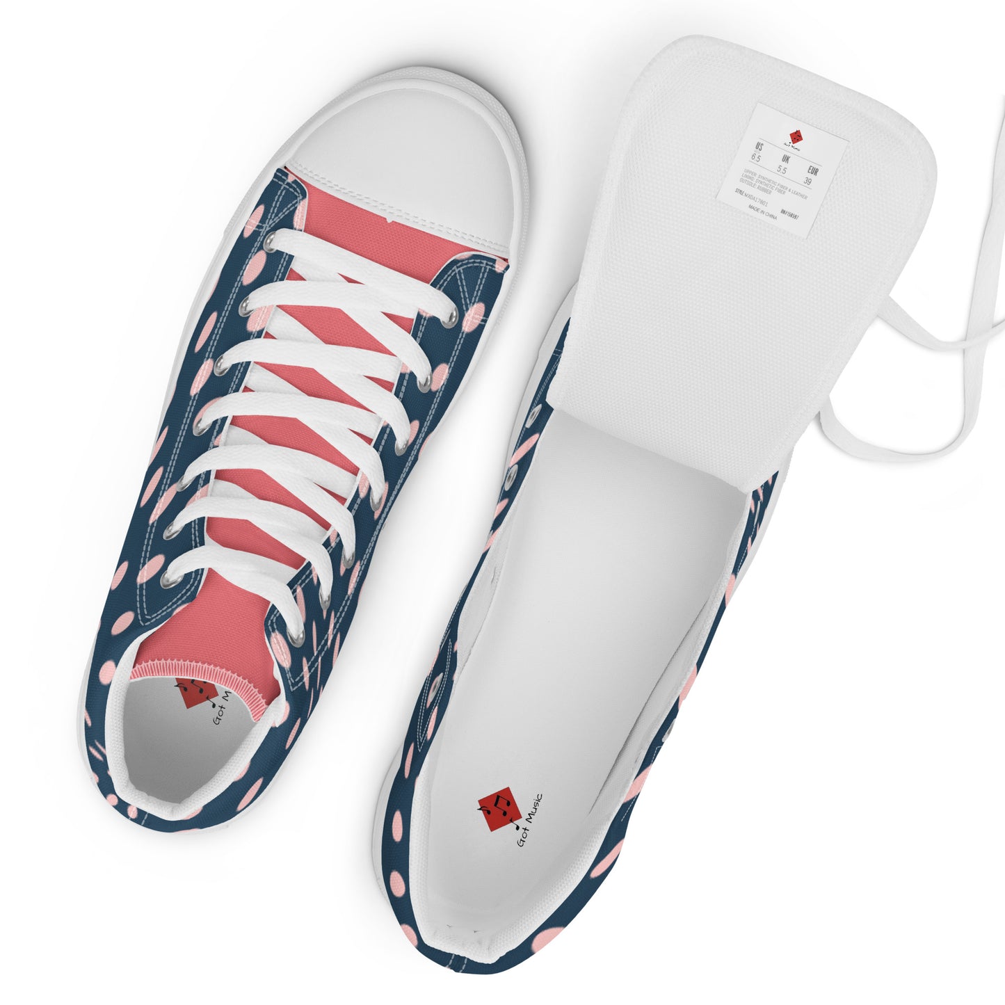 Colorful women’s high top canvas shoes - Free Shipping Worldwide