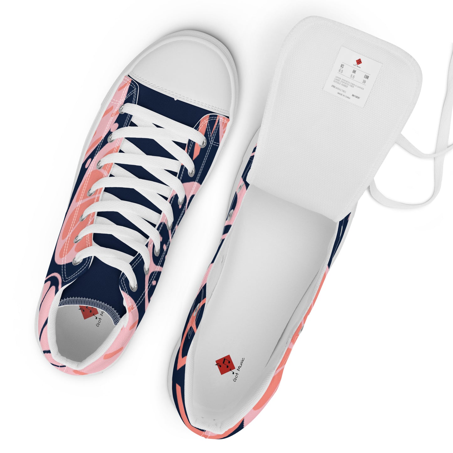 Colorful women’s high top canvas shoes - Free Shipping Worldwide