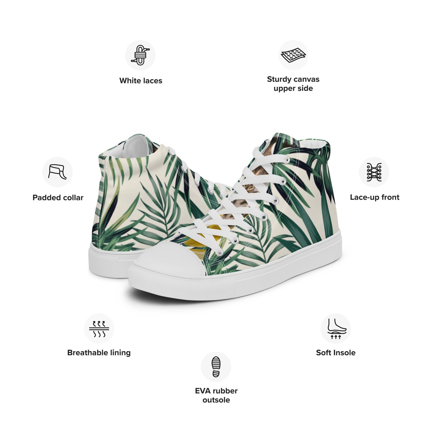 Colorful women’s high top canvas shoes - Free Shipping Worldwide