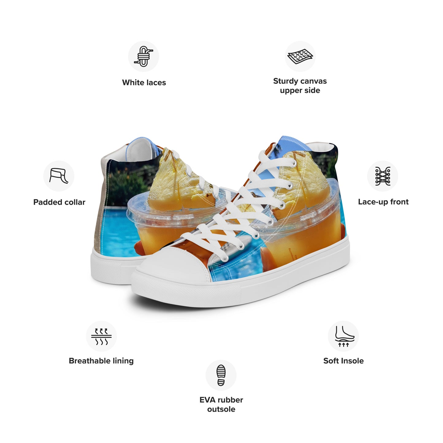 Colorful women’s high top canvas shoes - Free Shipping Worldwide