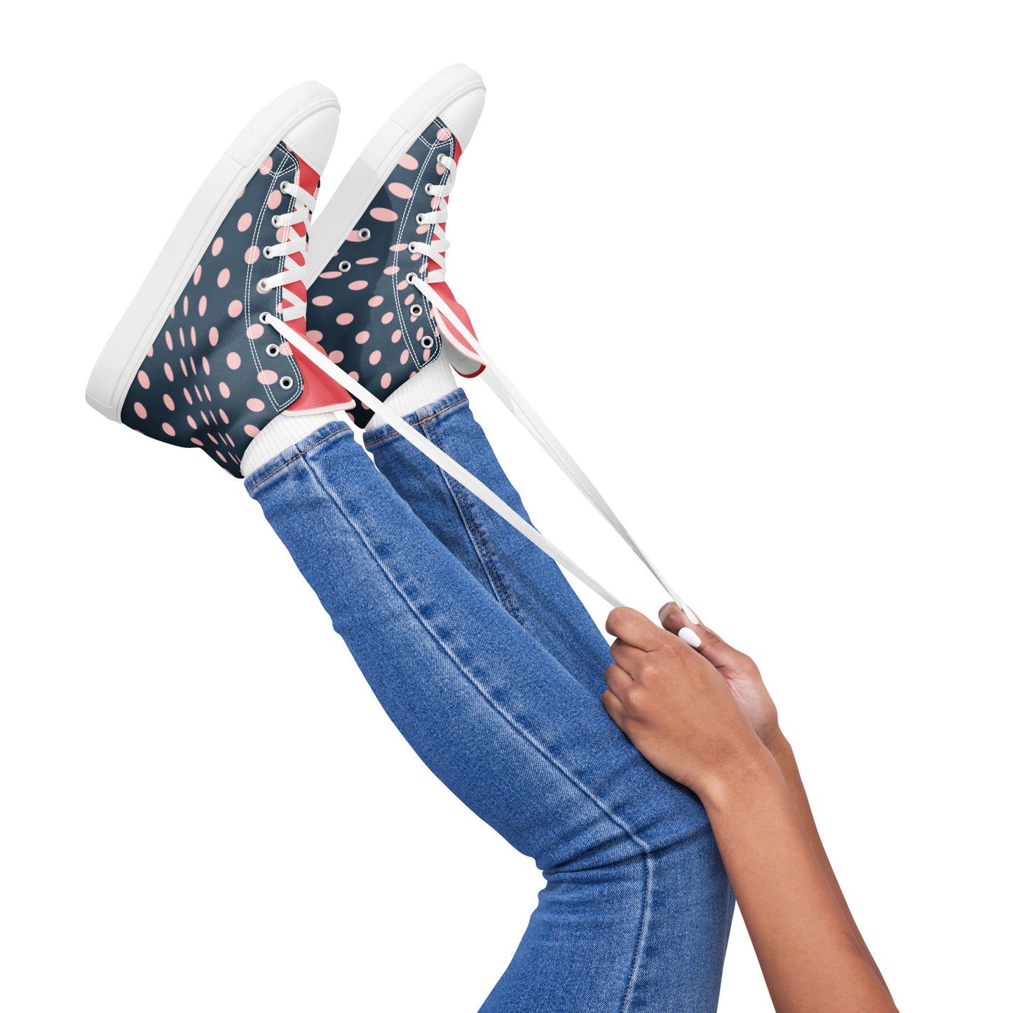 Colorful women’s high top canvas shoes - Free Shipping Worldwide
